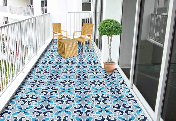 add colors to your outdoor space with Moroccan Cement Tiles