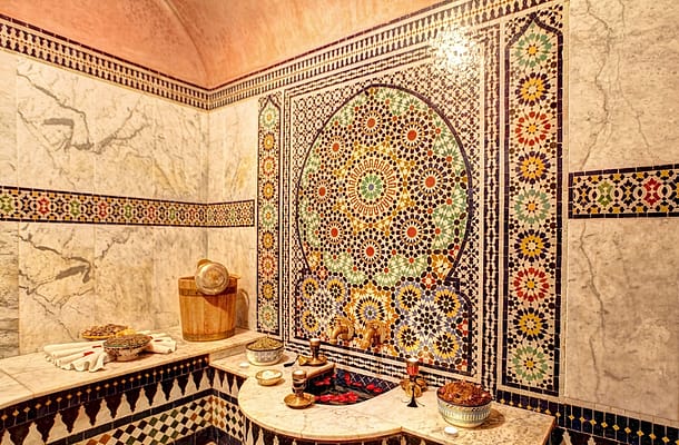 BEST LOOKING BATHROOM WITH TRADITIONAL MOROCCAN MOSAIC TILES