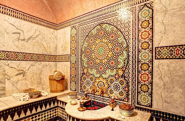 Morocan tiles house : the authentic traditional mosaic bathroom style